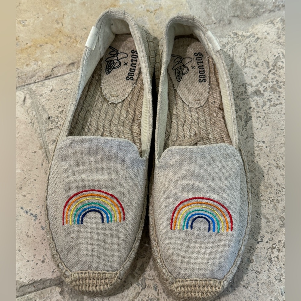 Soludos x Ashkahn espadrille platform flats